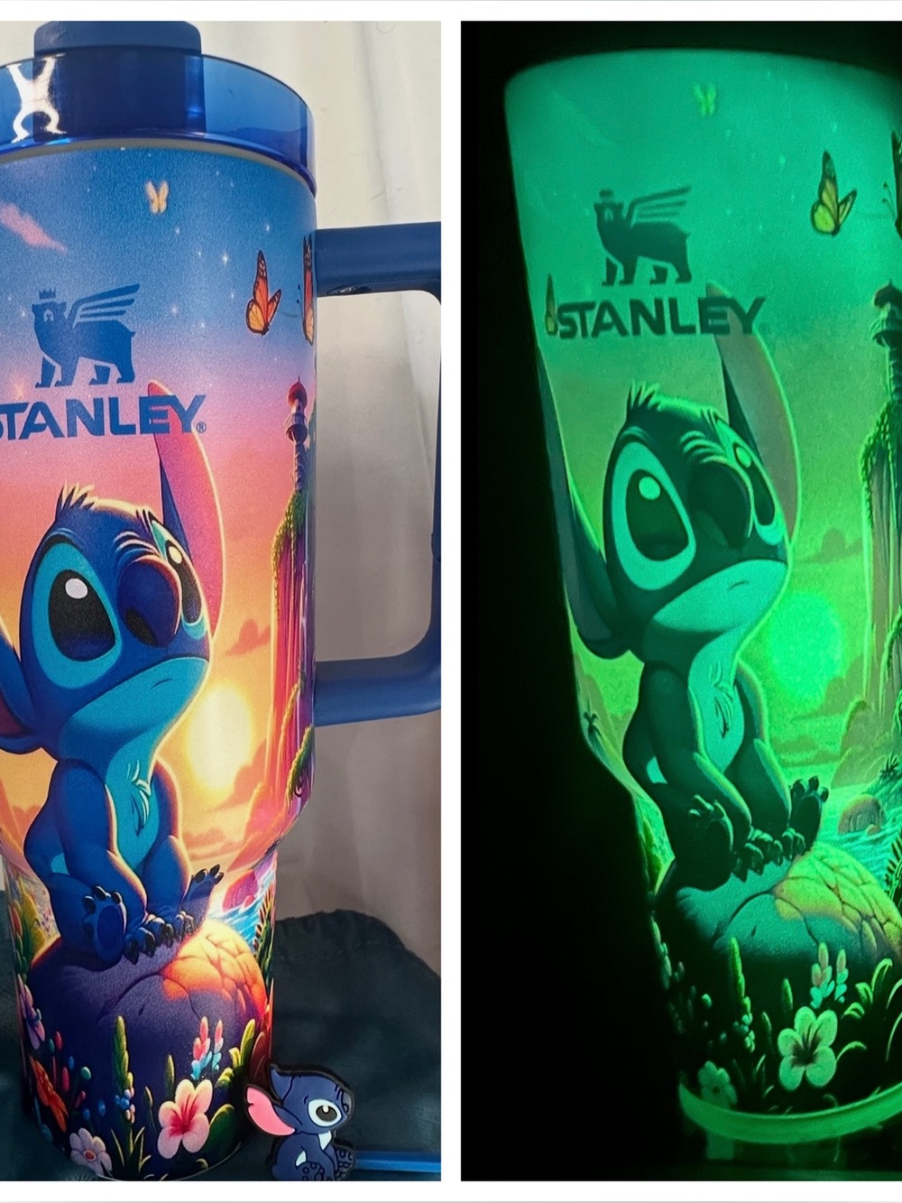 GLOW IN THE DARK! - Stitch Stanley 40oz Glow Tumbler Sunset Edition Gift Set Ltd
